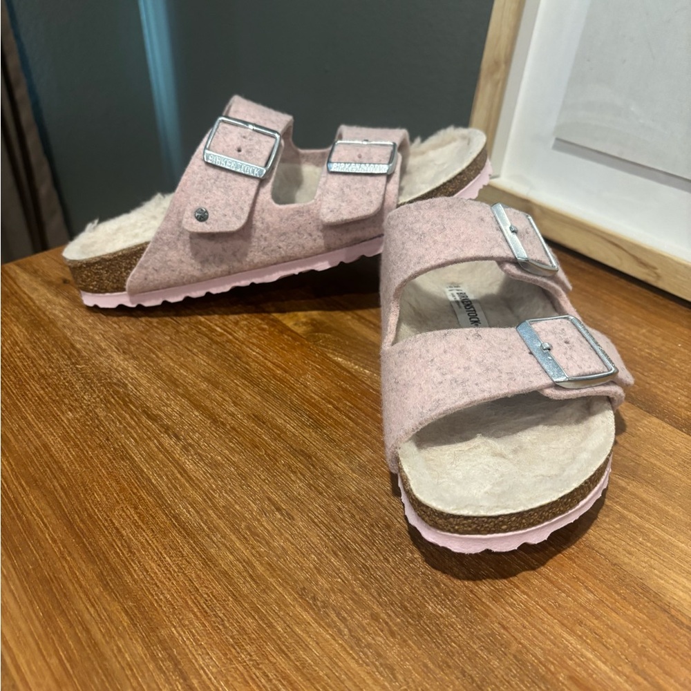 Birkenstock Light Pink Arizona Sandals - Picture 3 of 7
